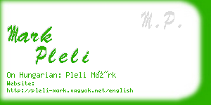 mark pleli business card